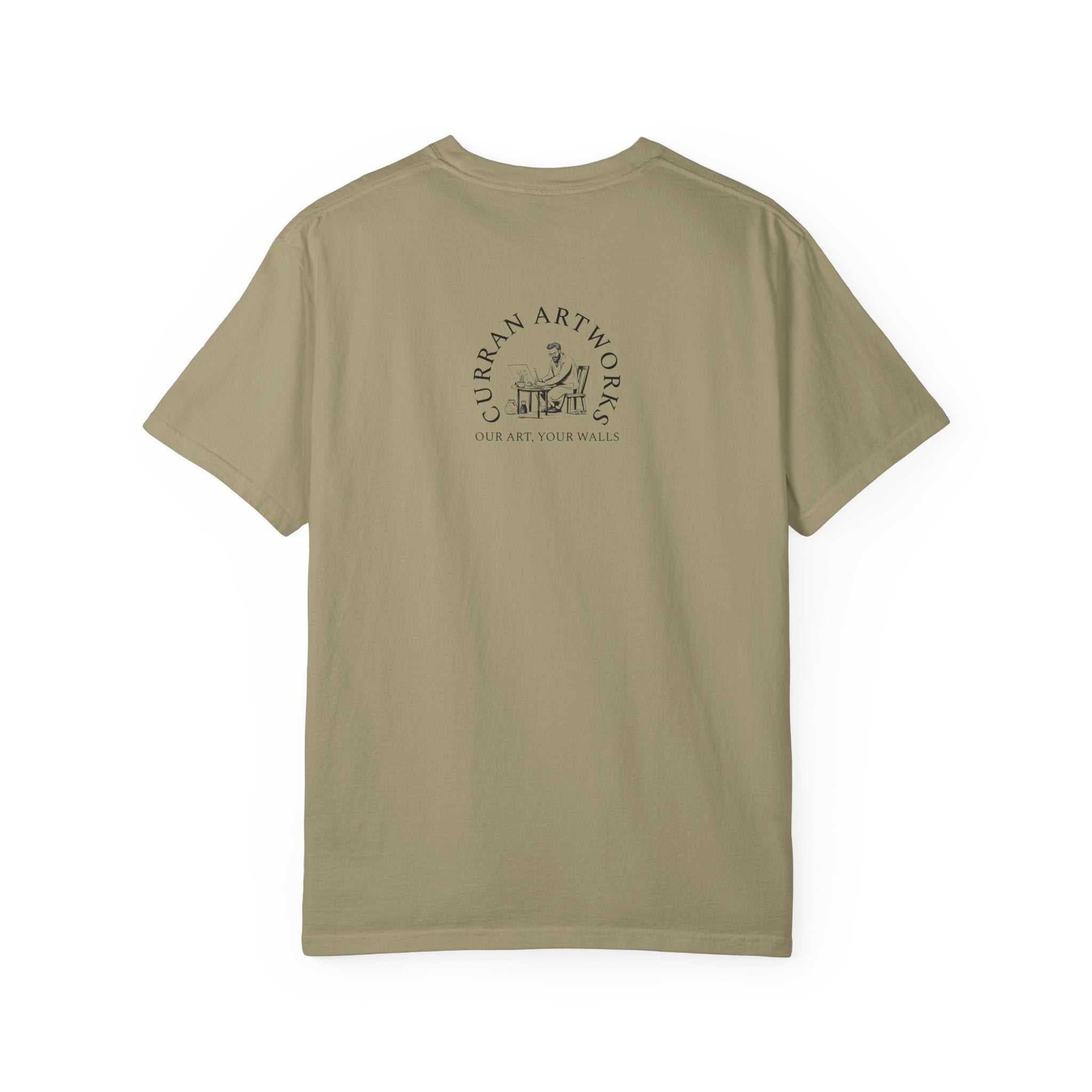 Artistic Owl Unisex Garment-Dyed T-Shirt