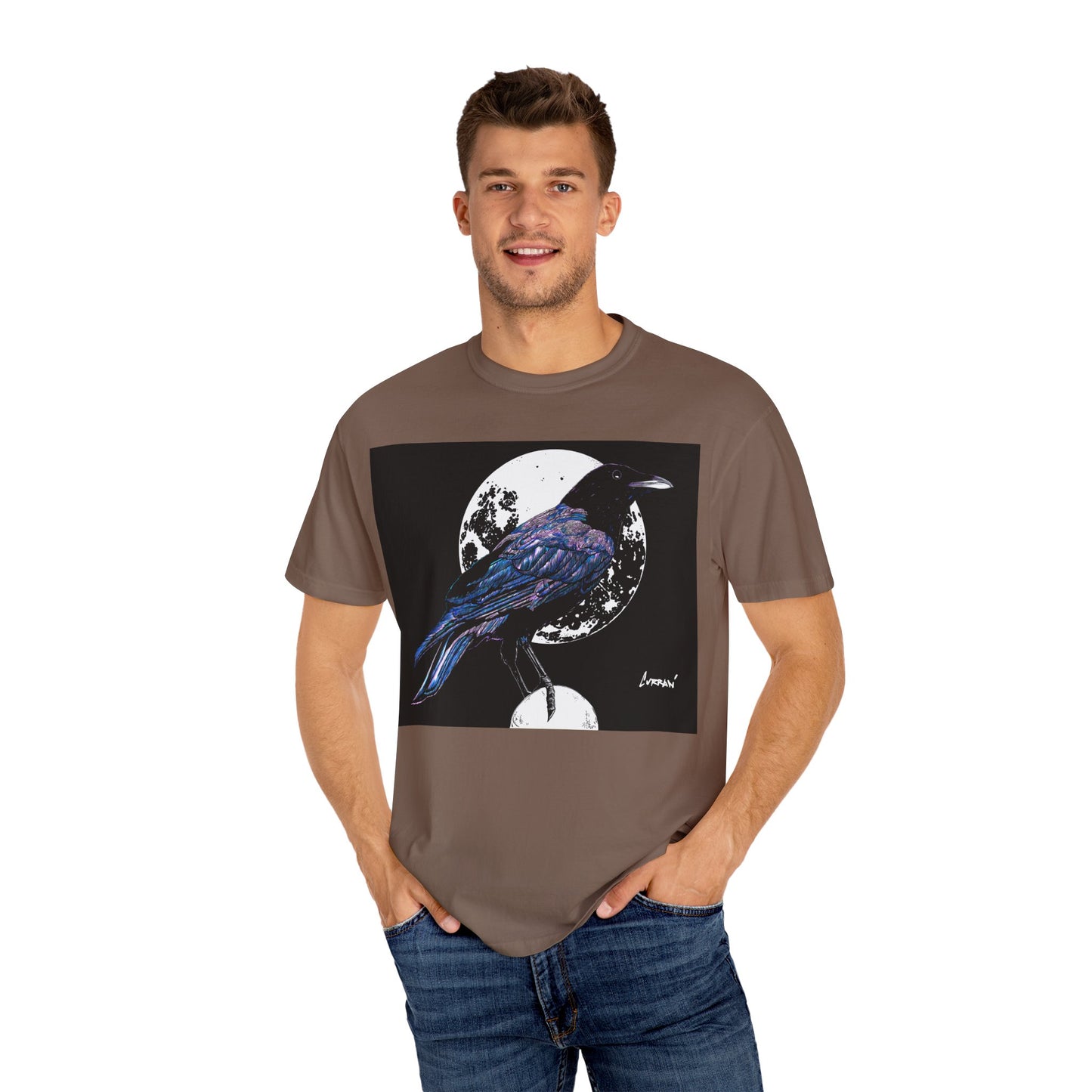 Crow Garment-Dyed T-Shirt for Nature Lovers