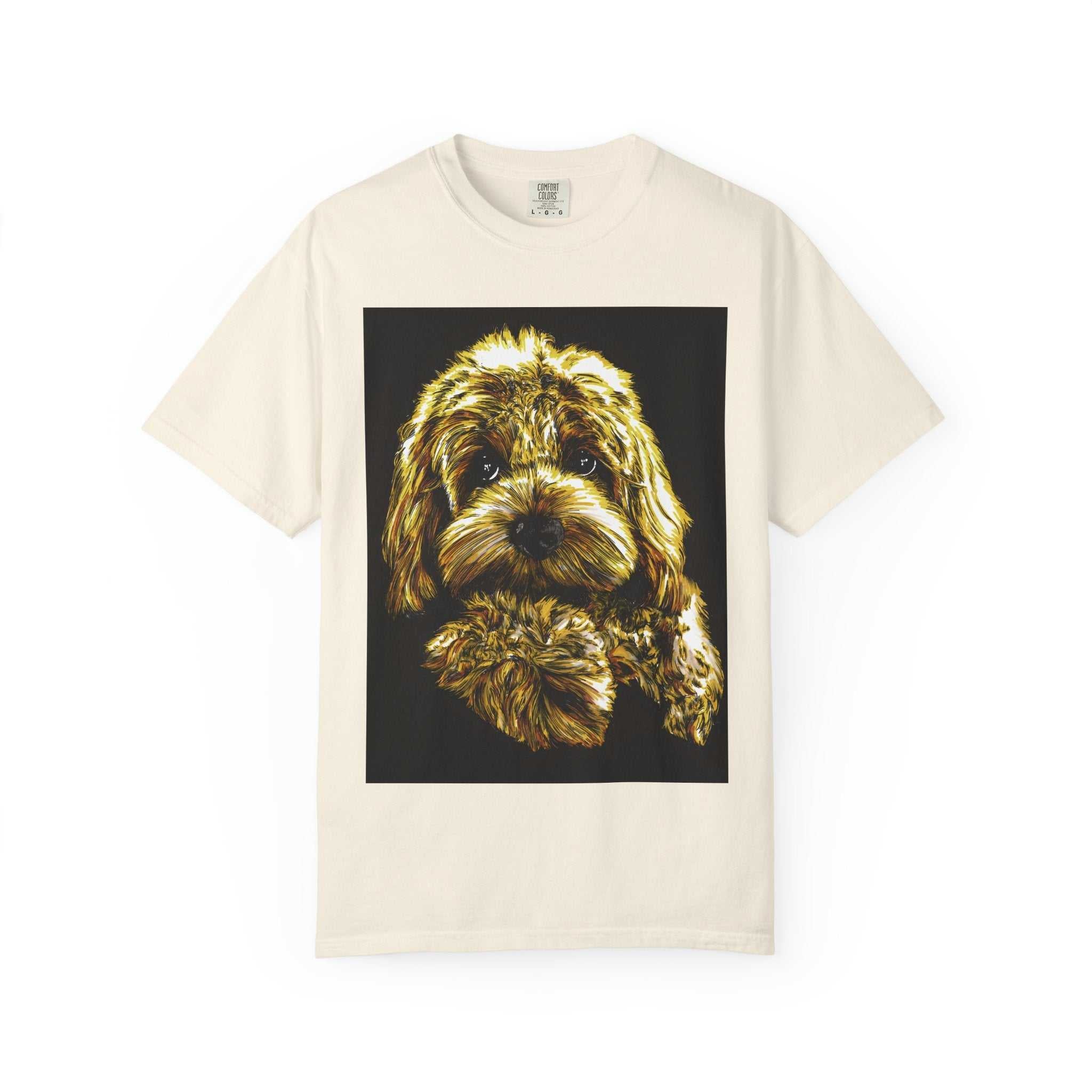 Experience the vibrant colors of our Puppy Color Blast Unisex Garment-Dyed T-shirt and stand out from the crowd. Perfect for all dog lovers!