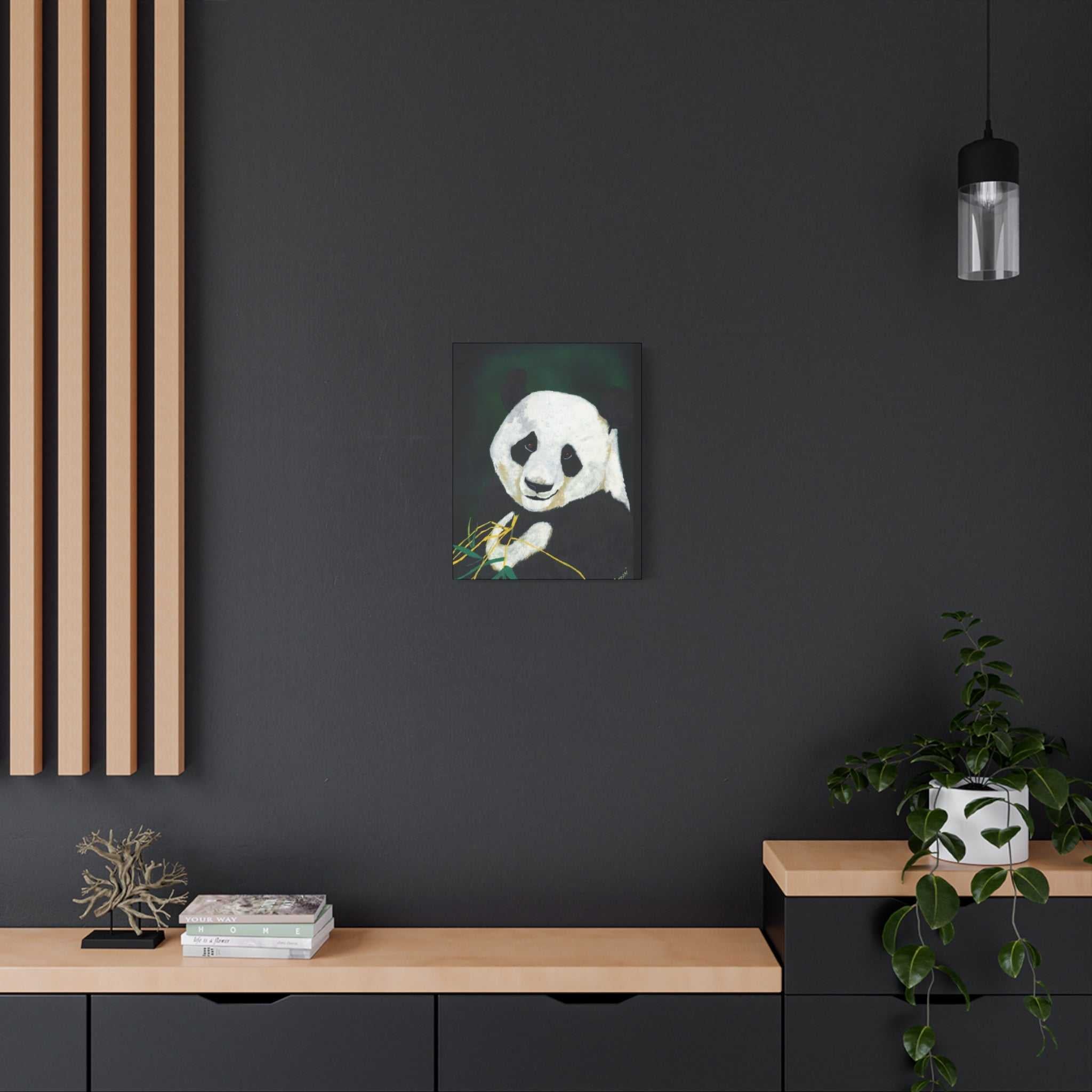 Panda Wall Art, Panda Print, Wildlife Art, Hand-Painted
