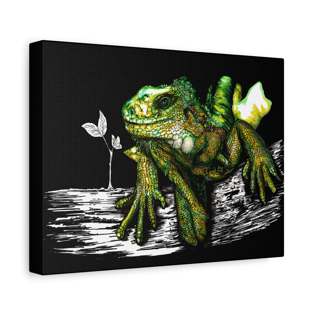 Iguana Print, Hand-Drawn Reptile Art, Lizard Wall Decor