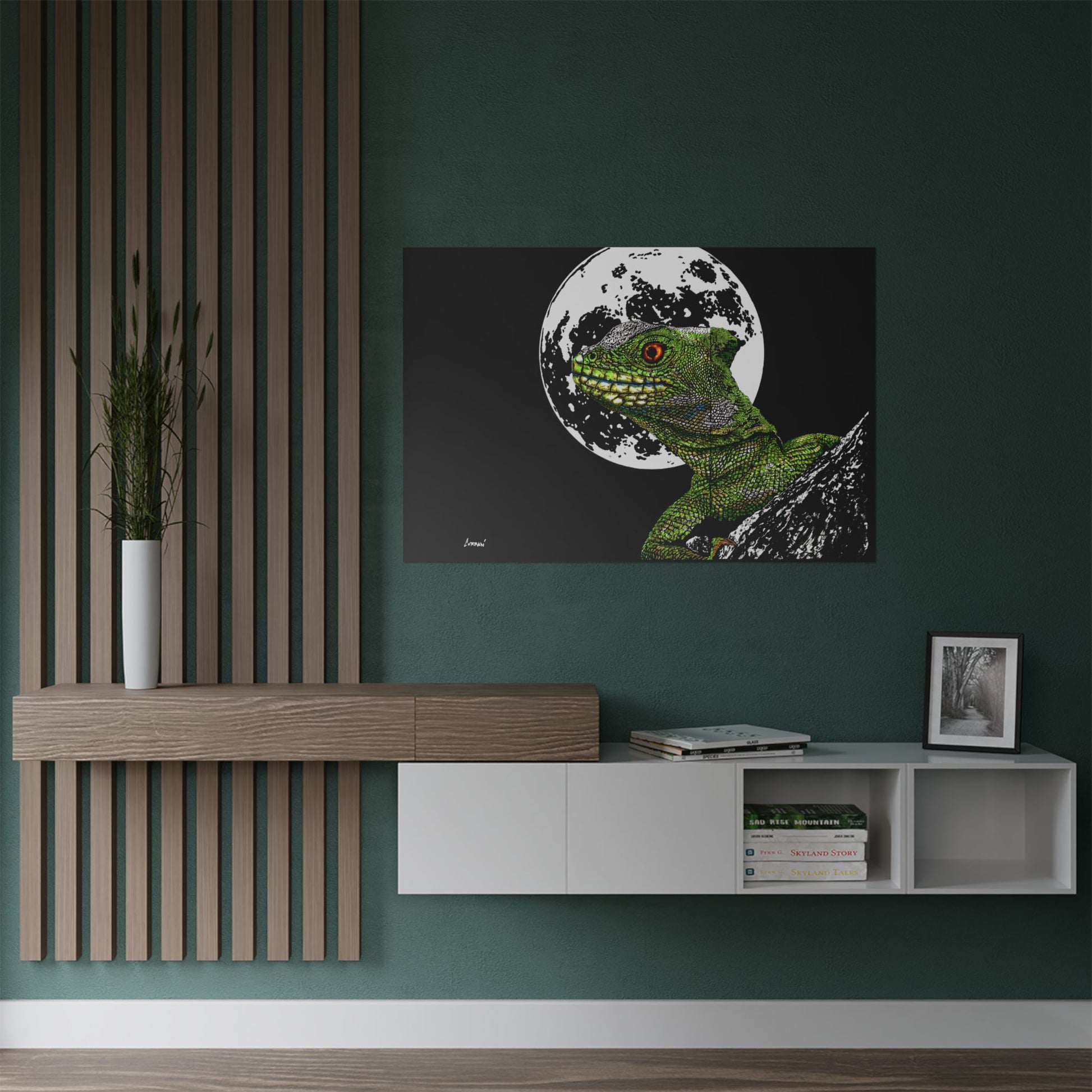 Lizard Moon Satin Poster | 300gsm Art Print for Home Décor