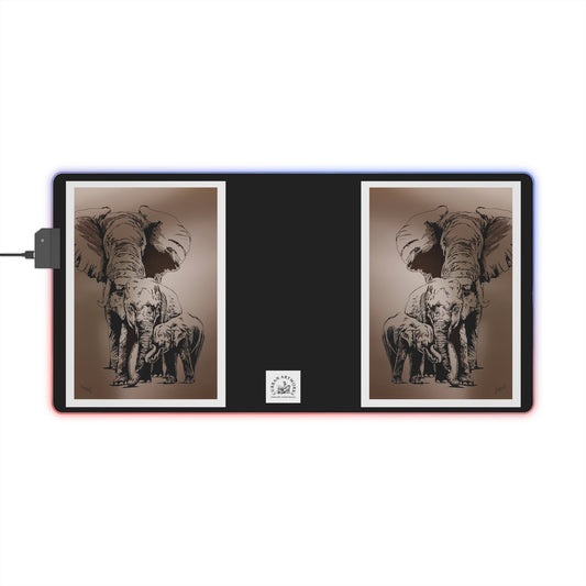 Illuminated Elephant Design Gaming Mouse Pad