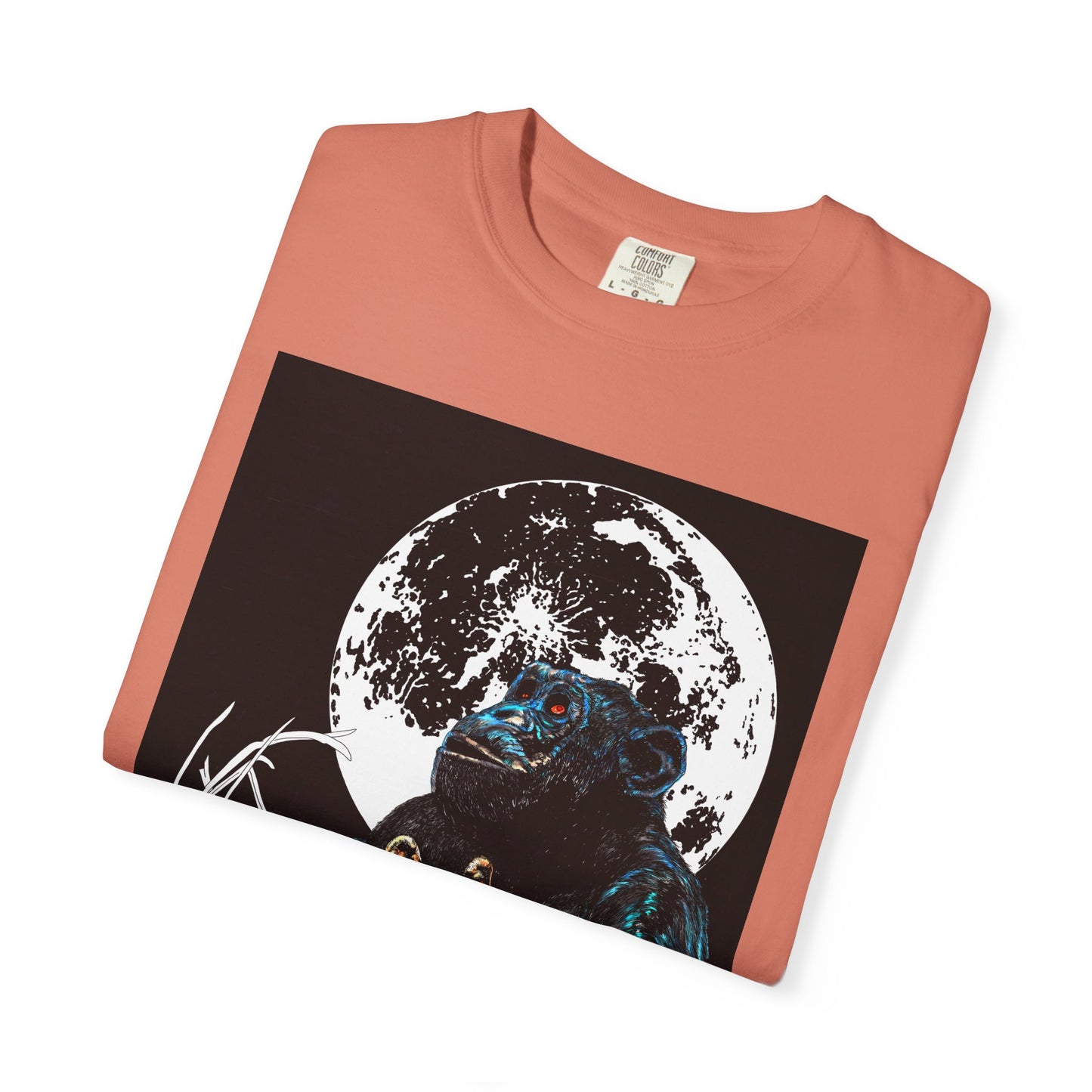 Moonlit Gorilla and Child Unisex Garment-Dyed T-Shirt