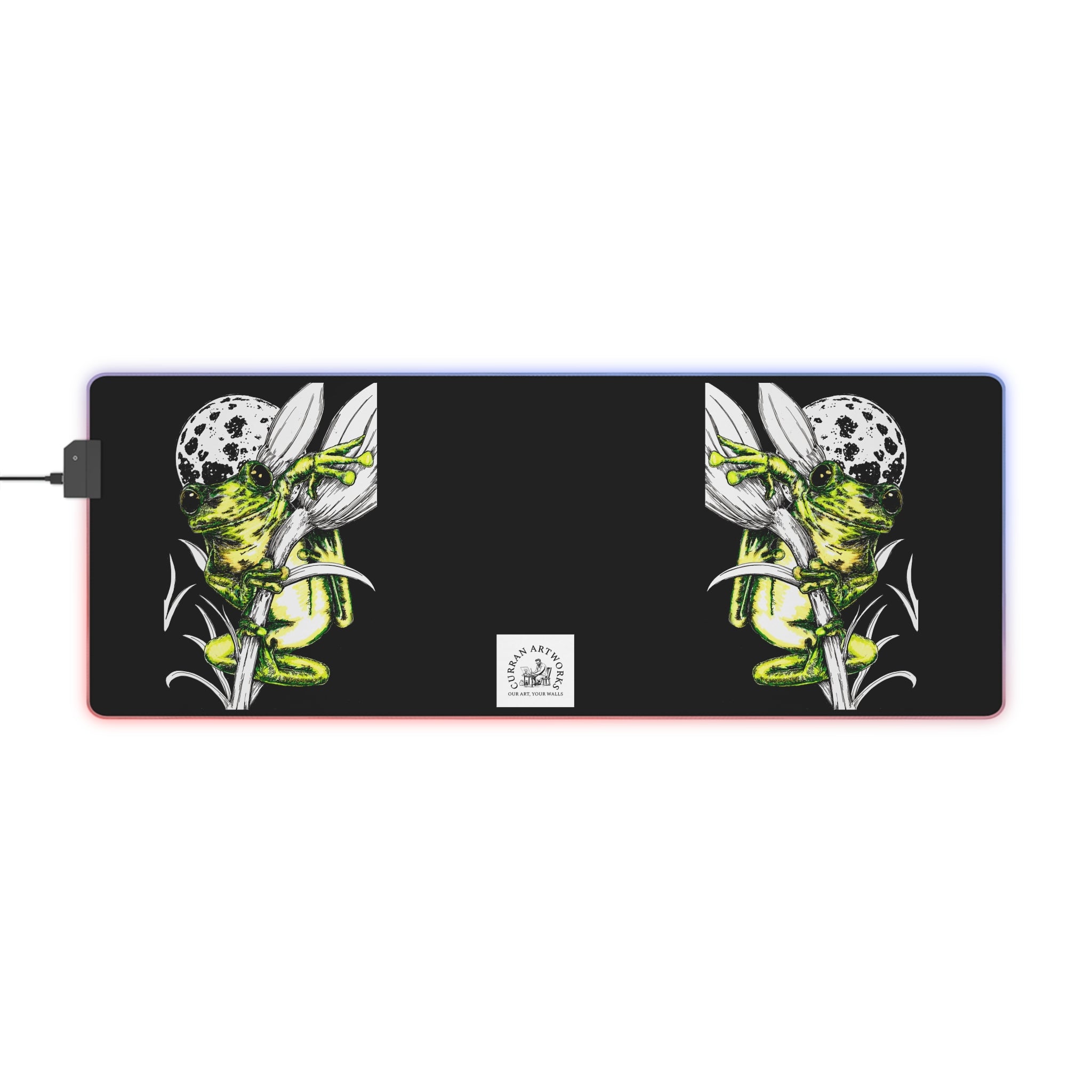 LED Frog Gaming Mouse Pad - Illuminated Desk Accessory