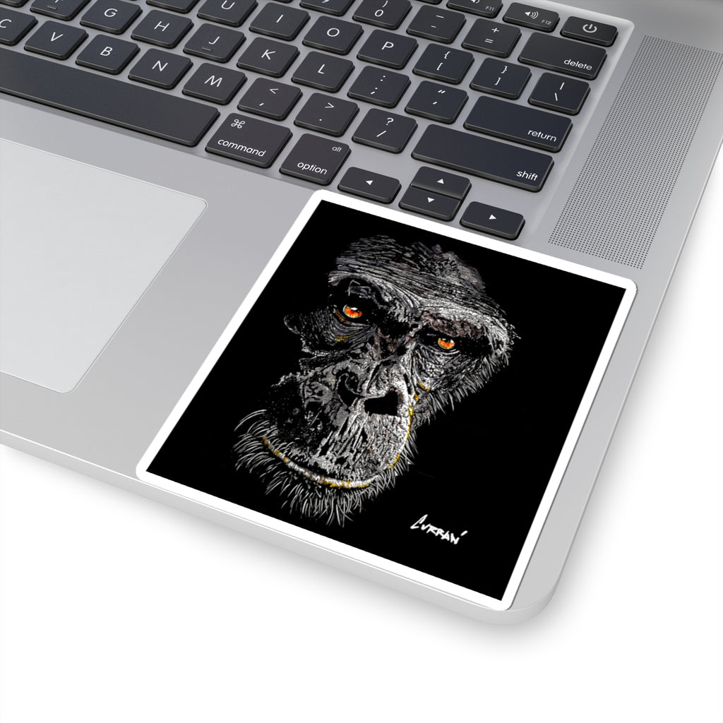 Gorilla Kiss-Cut Stickers, Wildlife Design for Nature Lovers