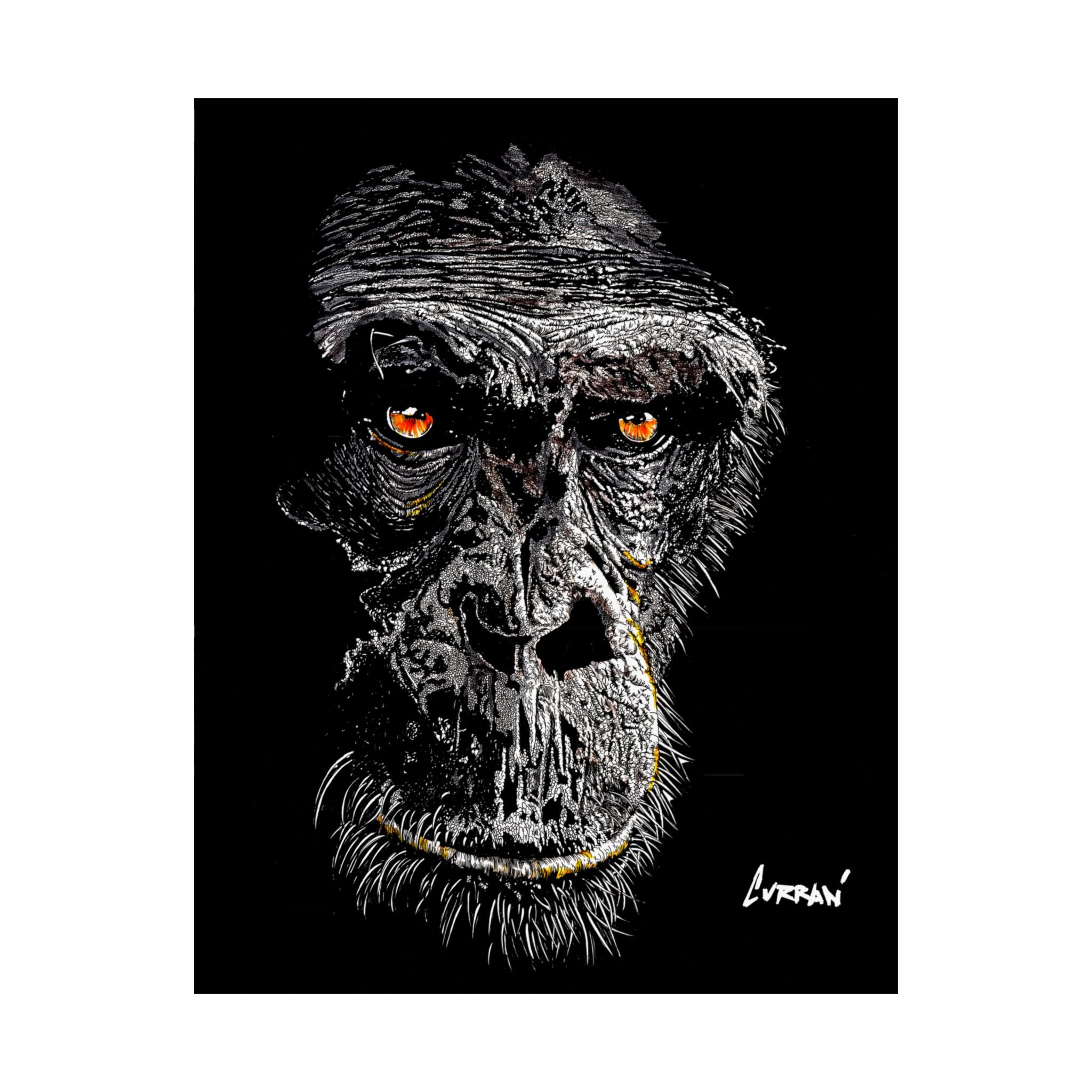 Gorilla Art Satin Poster - 300gsm | Bold Animal Wall Décor