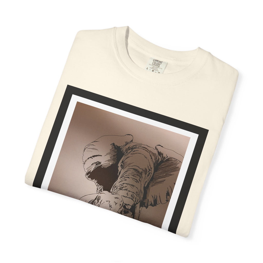 Elephant Family Garment-Dyed T-Shirt | Nature Lover's Tee