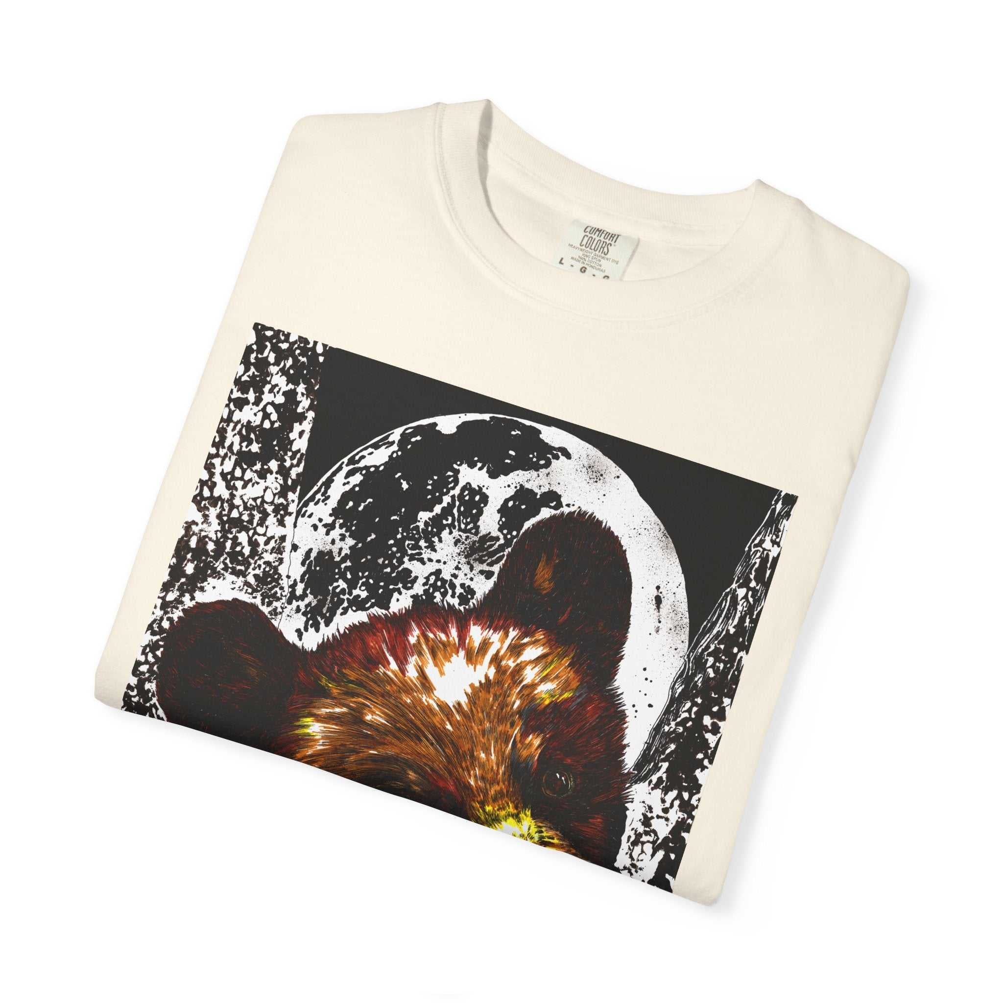 Moonlit Brown Bear Cub Dyed T-Shirt | Nature-Inspired