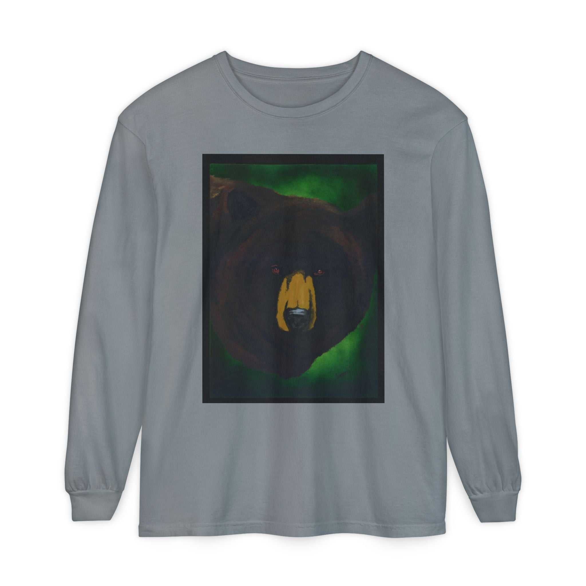 Brown Bear Portrait Long Sleeve Unisex T Shirt