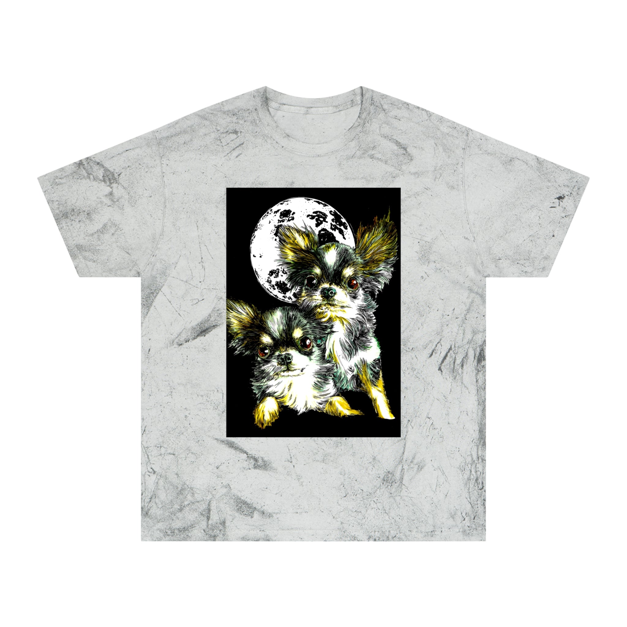 Chihuahua Unisex Color Blast T-Shirt - Moonlit Night Design