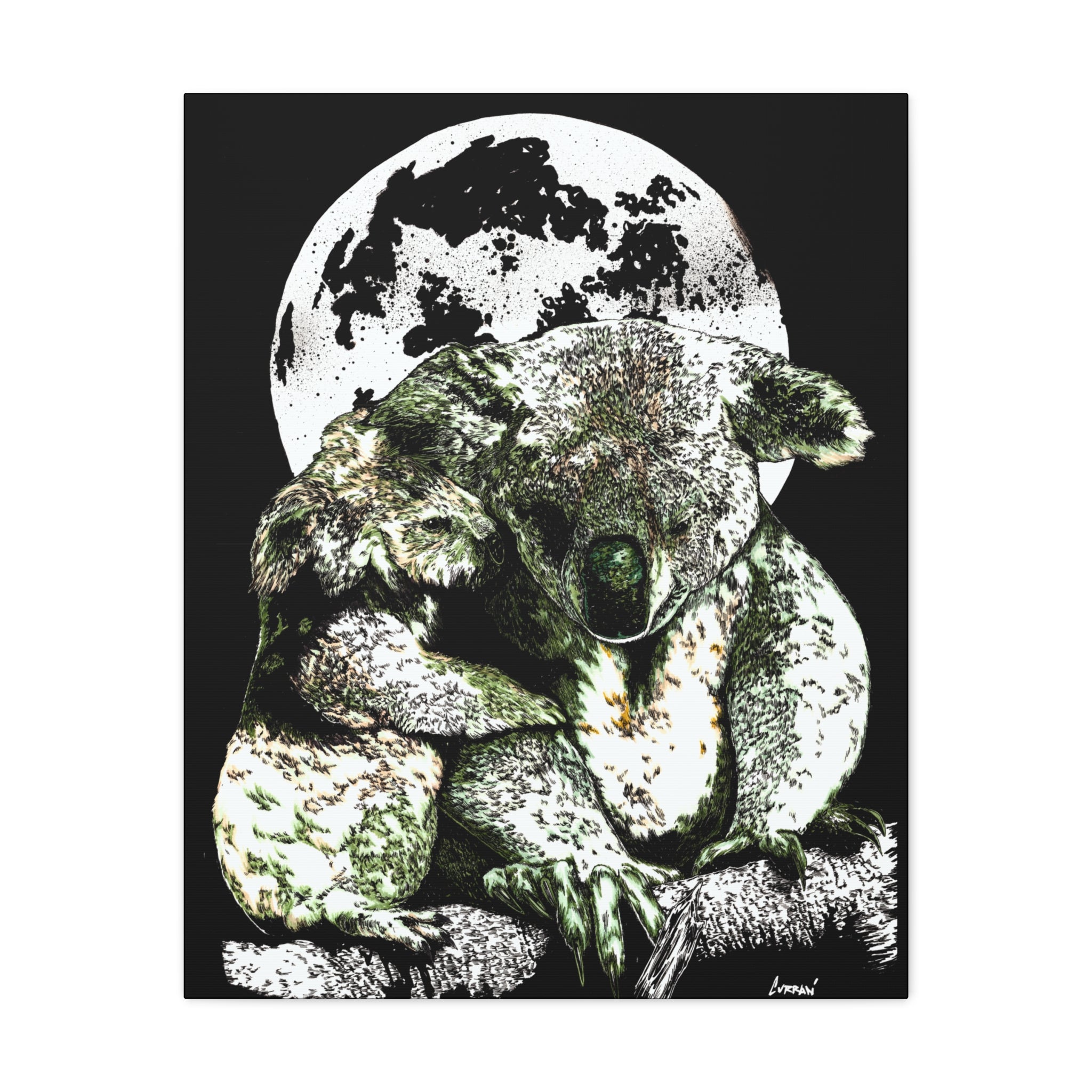 Koala Wall Art, Koala Print, Hand-Drawn Koalas, Wildlife Art