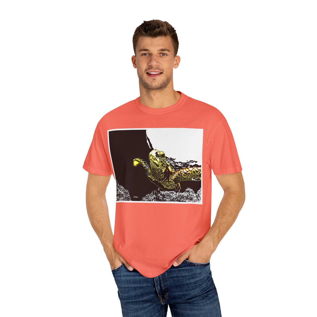 Discover the perfect blend of style and comfort with our Sea Turtle Garment-Dyed Graphic Tee - Unisex Ocean. Embrace the ocean and elevate your wardrobe today!