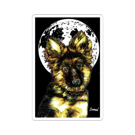 German Shepherd Puppy Kiss-Cut Sticker, Perfect gift