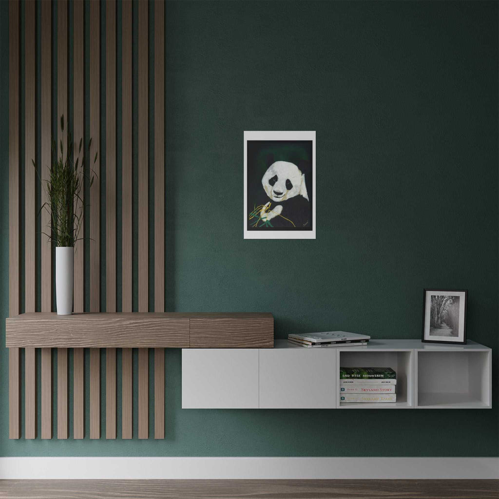 Giant Panda Portrait Satin Poster - Wall Art for Nature Lovers