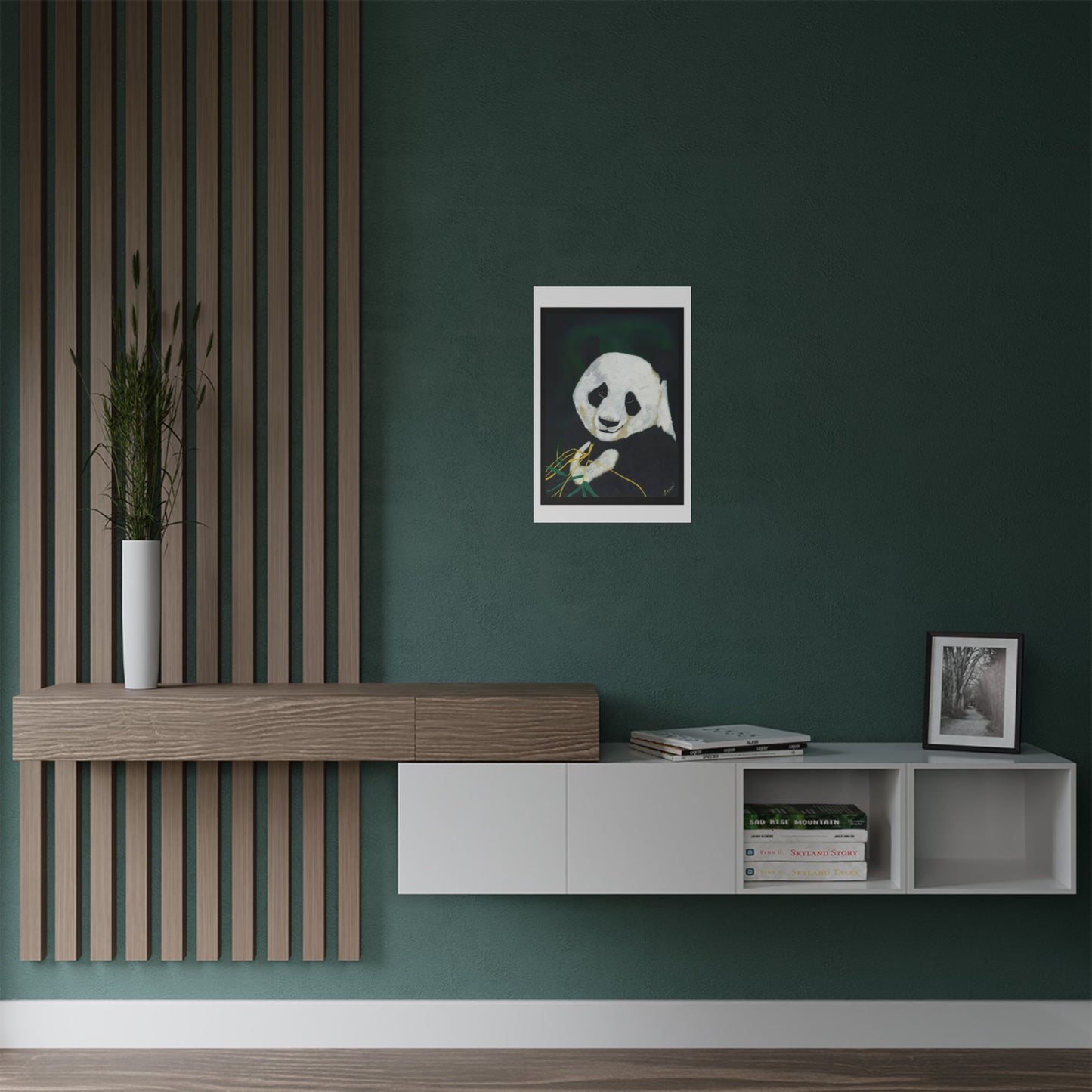 Panda Portrait Satin Poster - 300gsm Wall Art for Nature Lovers