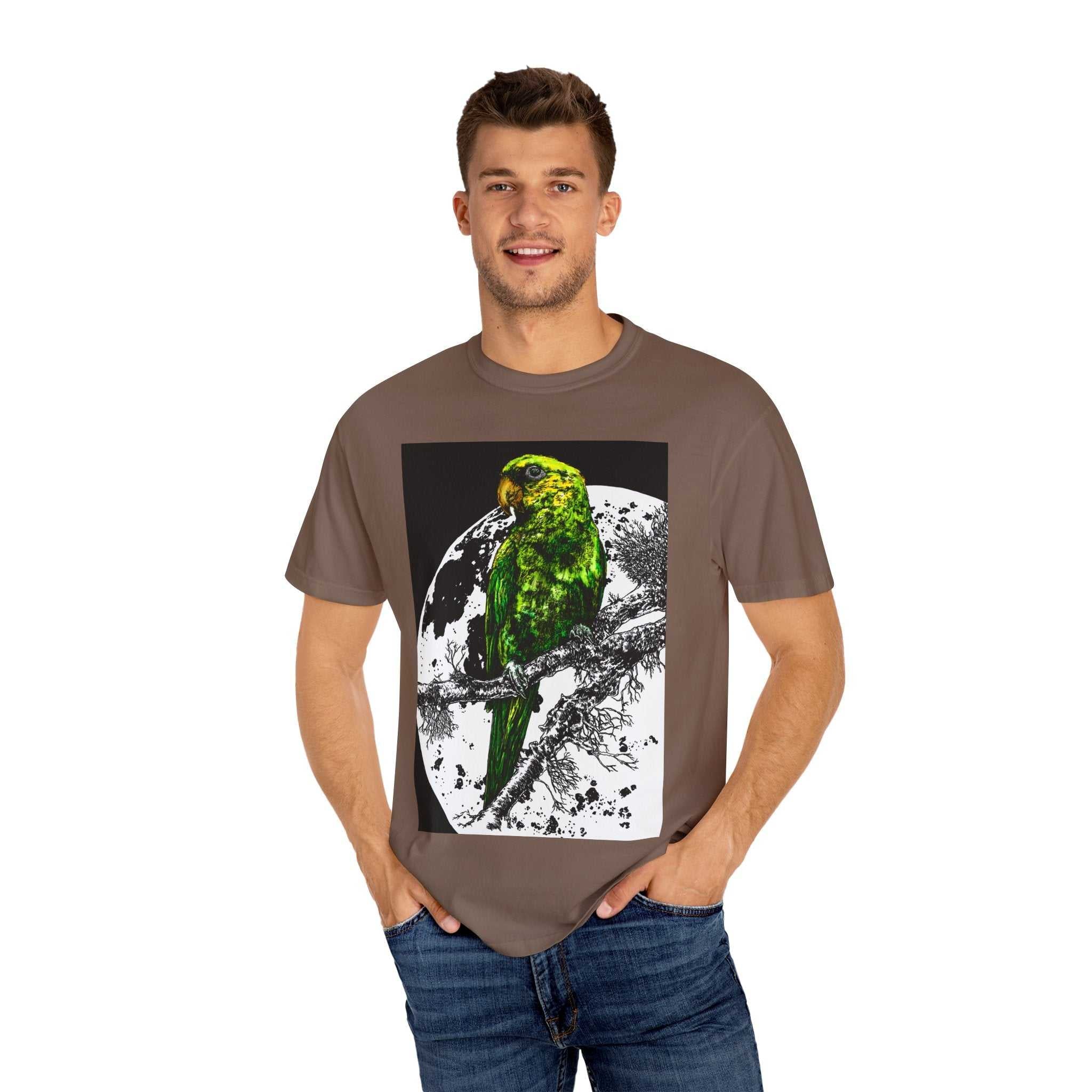 Cool Parrot in the Moonlight Unisex T-shirt