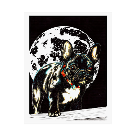 French Bulldog Art Satin Poster Wall Décor for Pet Lovers