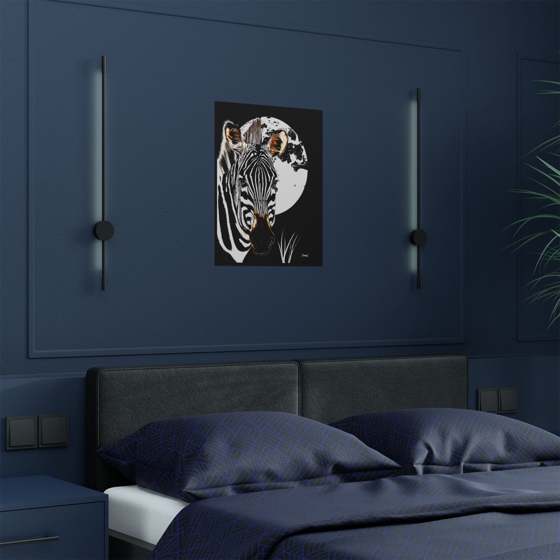 Zebra Satin Poster - Art Print Poster of the Original Art