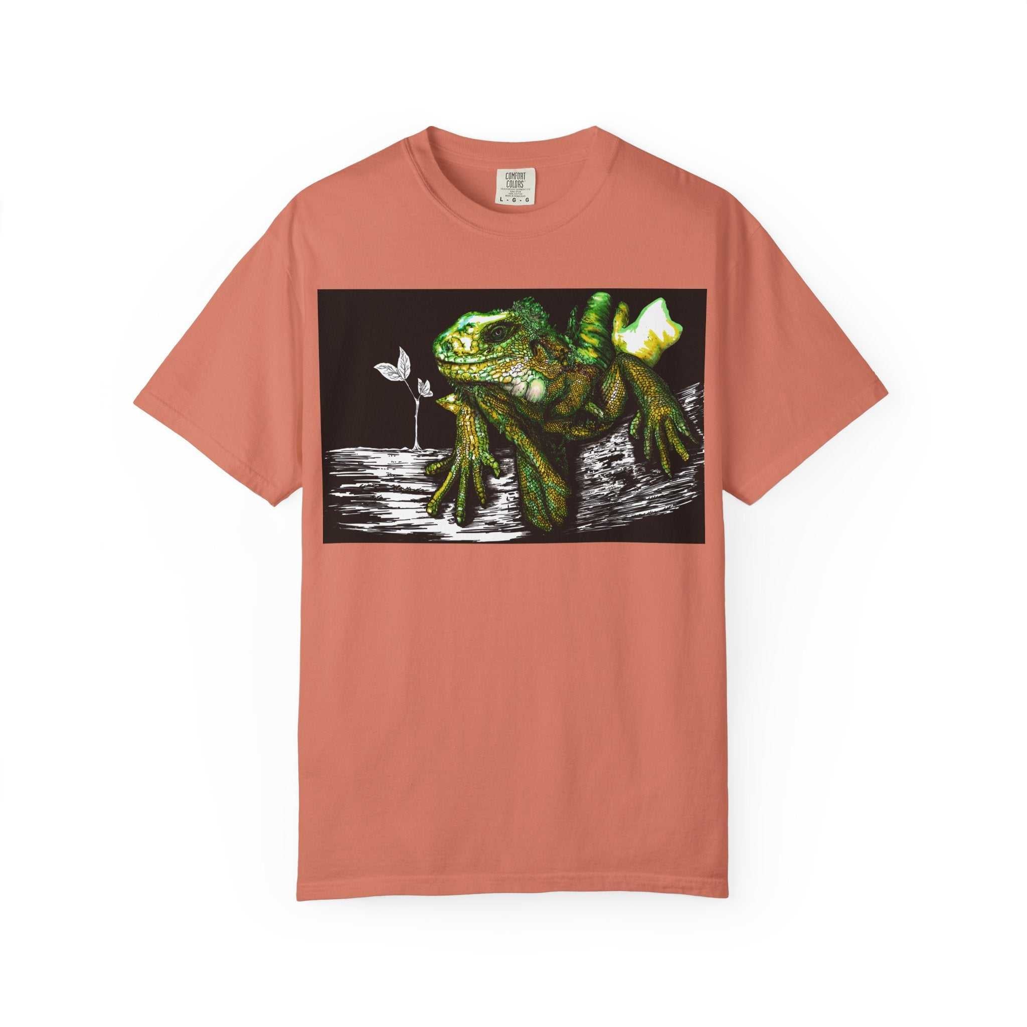 Iguana Unisex T-shirt - Hand Painted Art Design