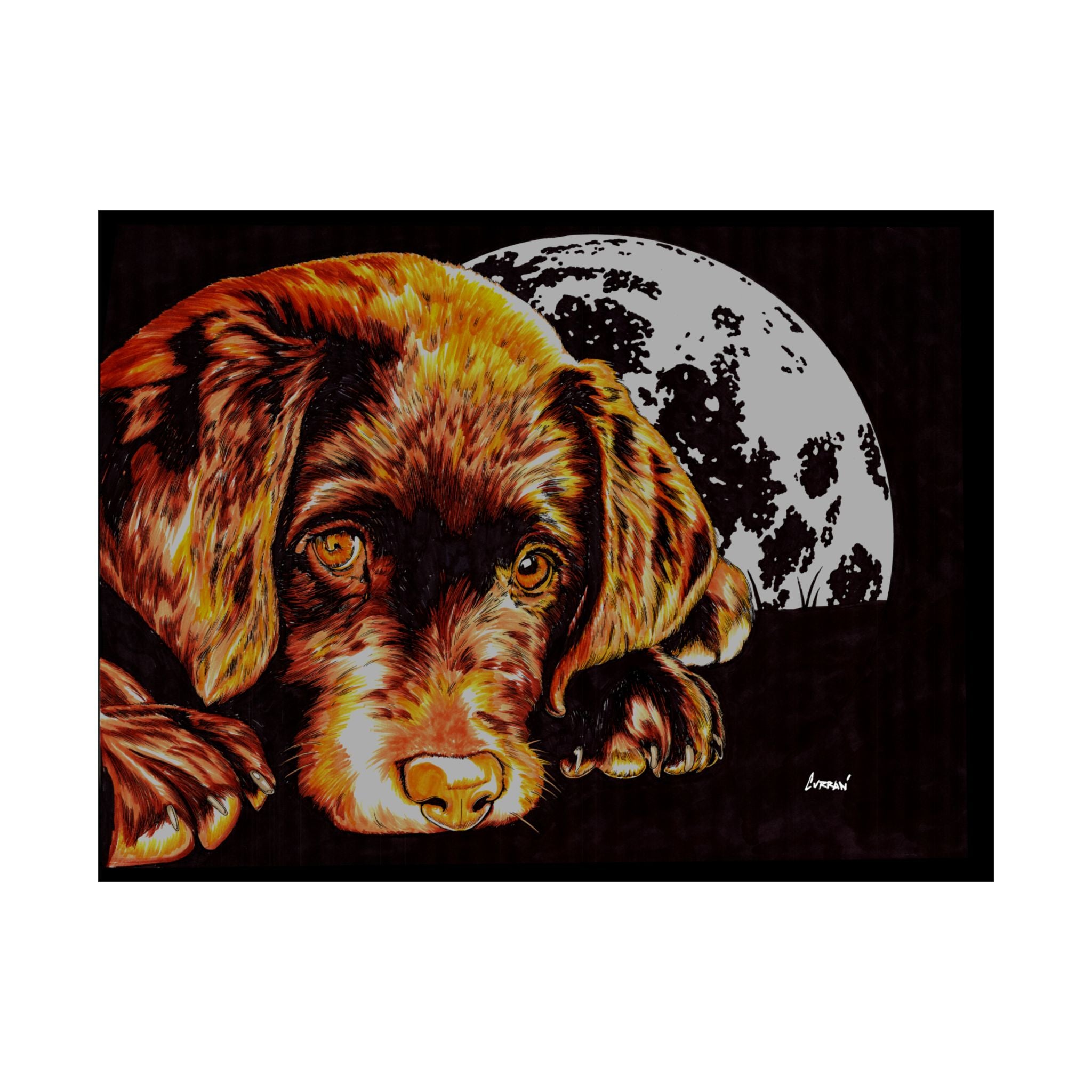 Chocolate Lab Puppy Adorable Dog Satin Poster