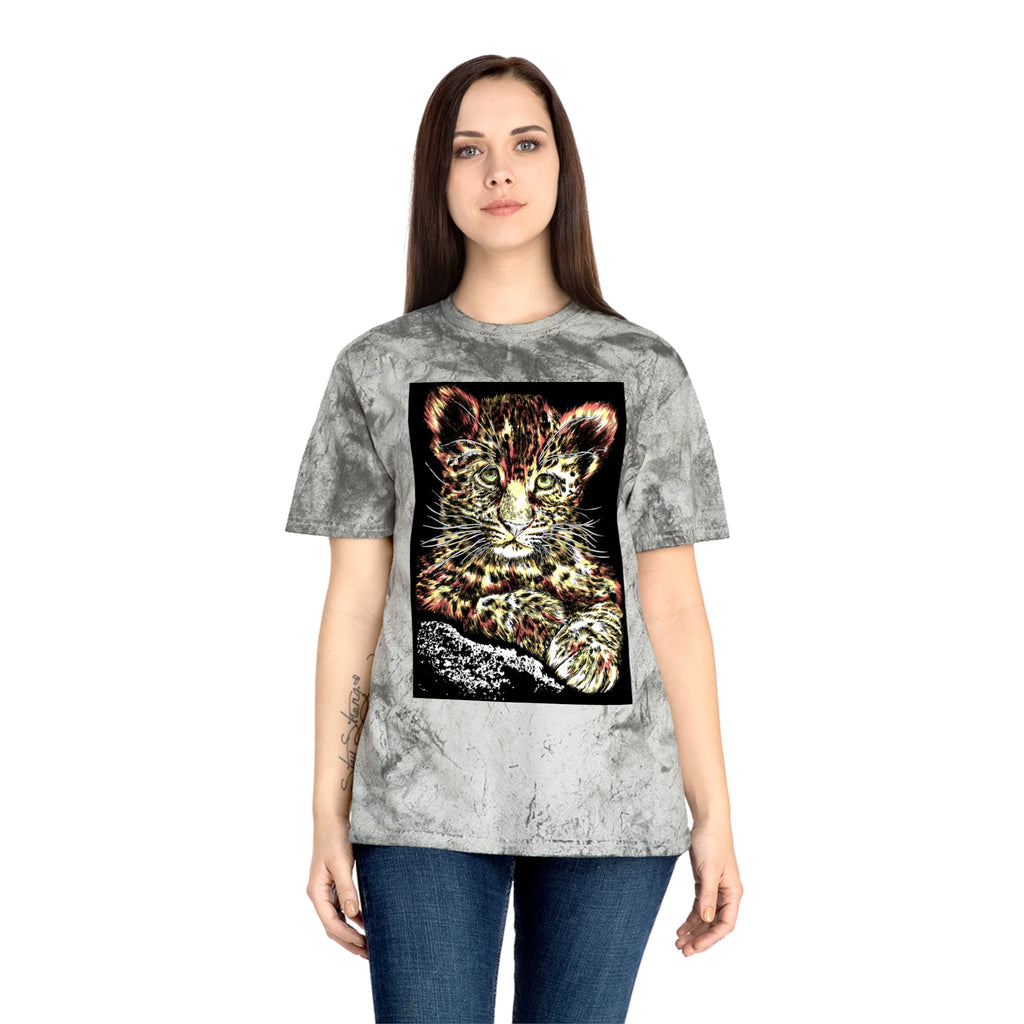 Majestic Leopard Color Blast T Shirt Original Hand Drawn Art