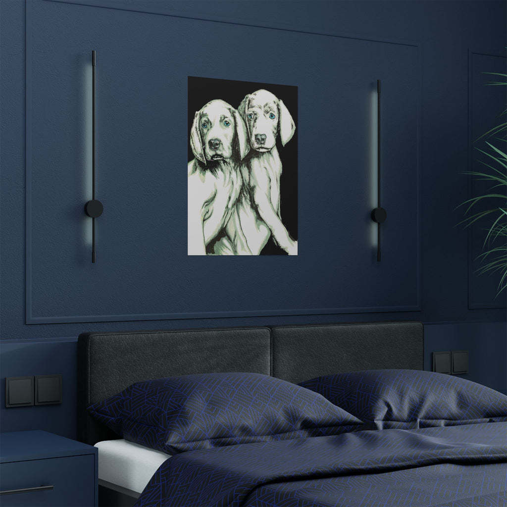 Custom Dog Art Satin Poster - Perfect for Pet Lovers