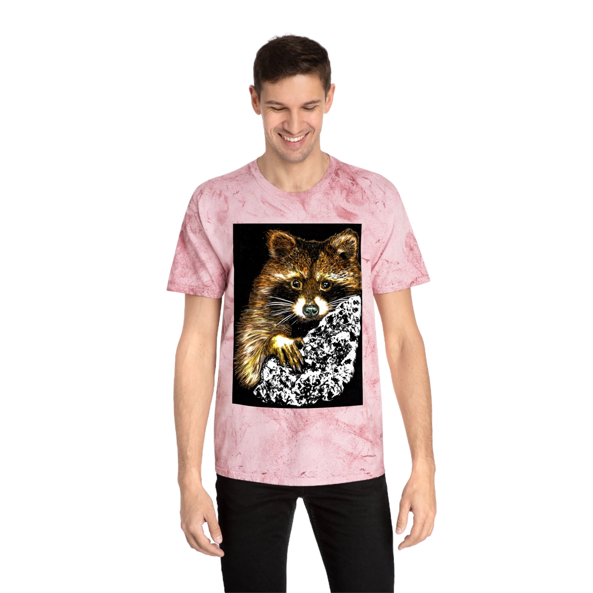 Raccoon Tree Unisex T Shirt Hand Drawn Art