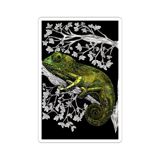 Vibrant Chameleon Kiss-Cut Stickers for Nature Lovers