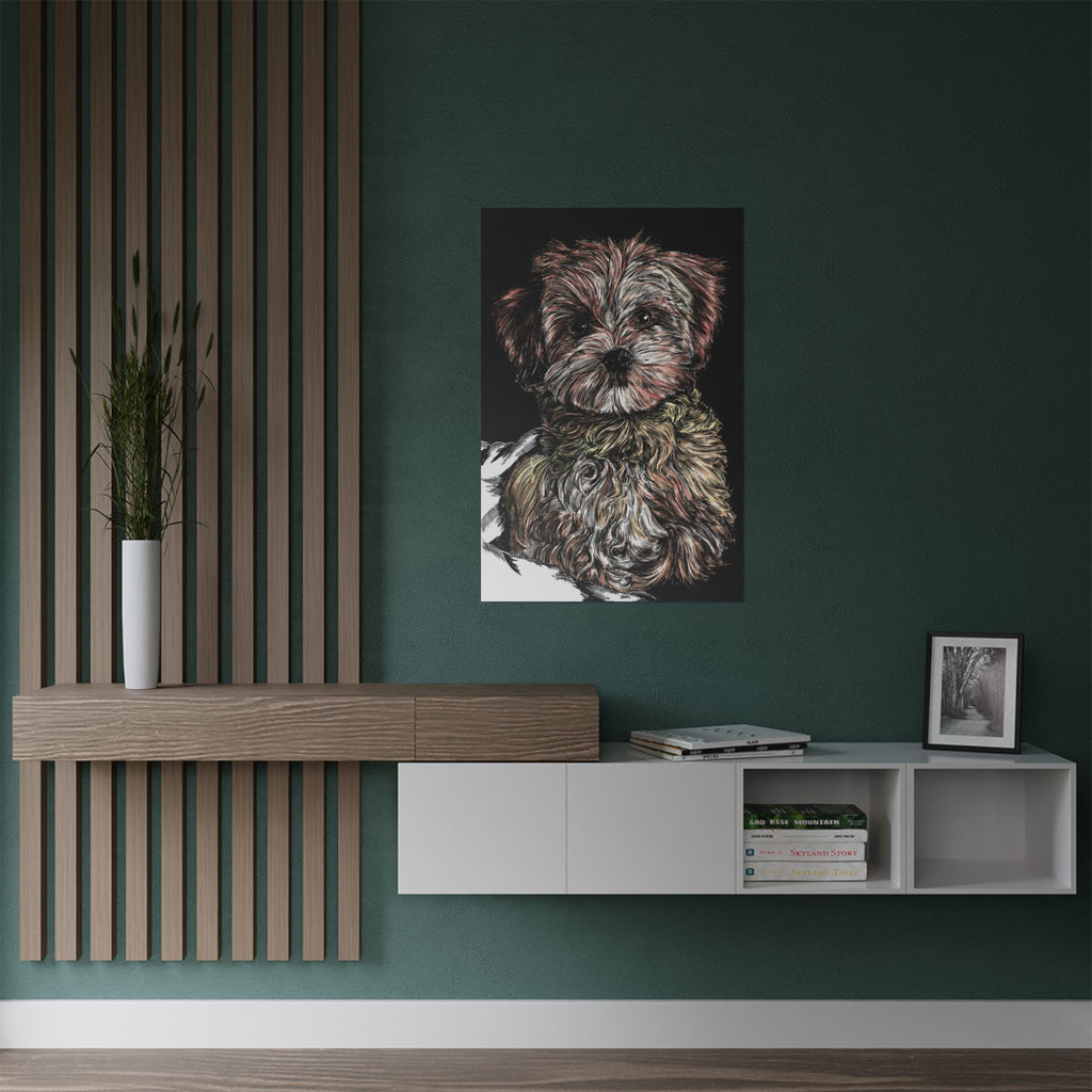 Custom Dog Portrait Satin Poster | 300gsm Pet Art Print