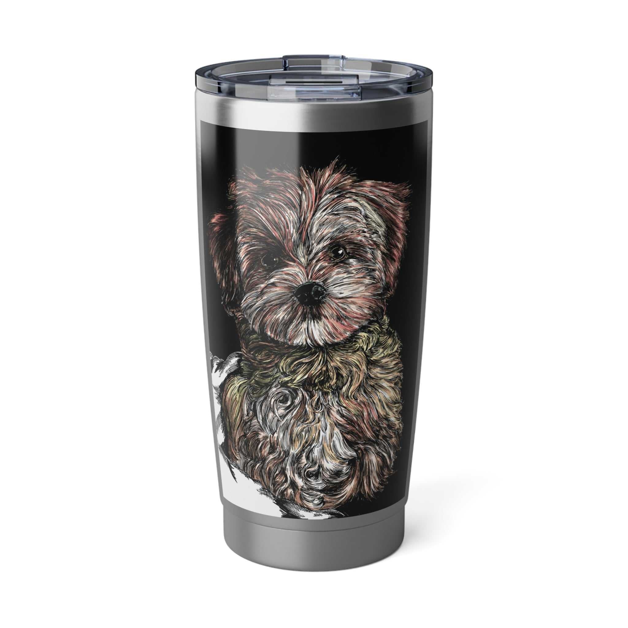 Puppy Travel Mug, Puppy Coffee Cup, Puppy Lover Gift, Puppy Art Tumbler, Unique Puppy Mug, Puppy Themed Gift, Puppy Insulated Cup