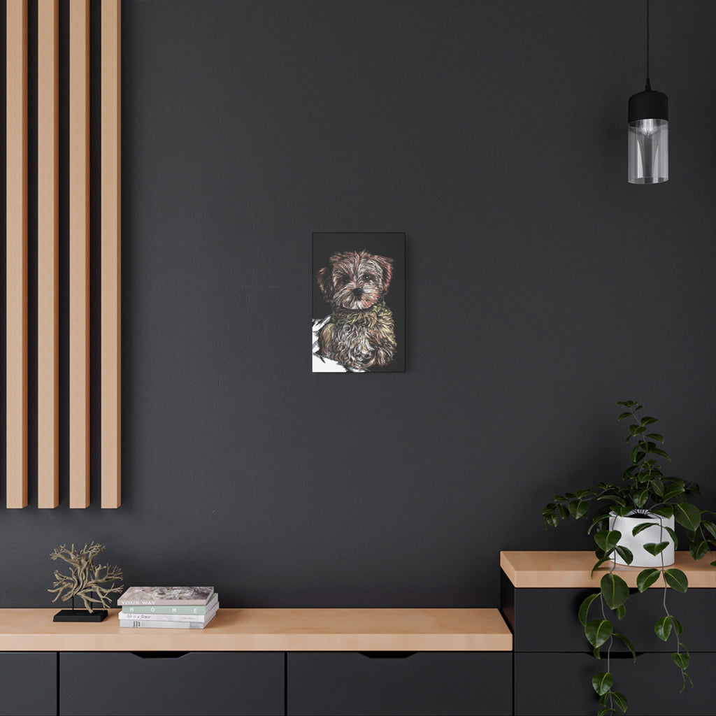 Hand Drawn Dog Portrait Canvas