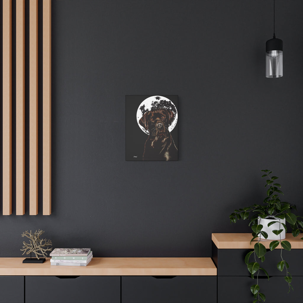 Chocolate Lab in Moonlight Wall Art Print of the Original