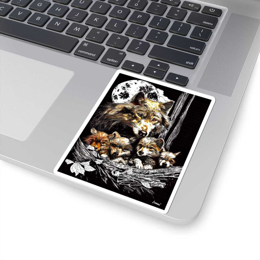 Wolf Family Kiss-Cut Stickers - Nature Lover's Collection