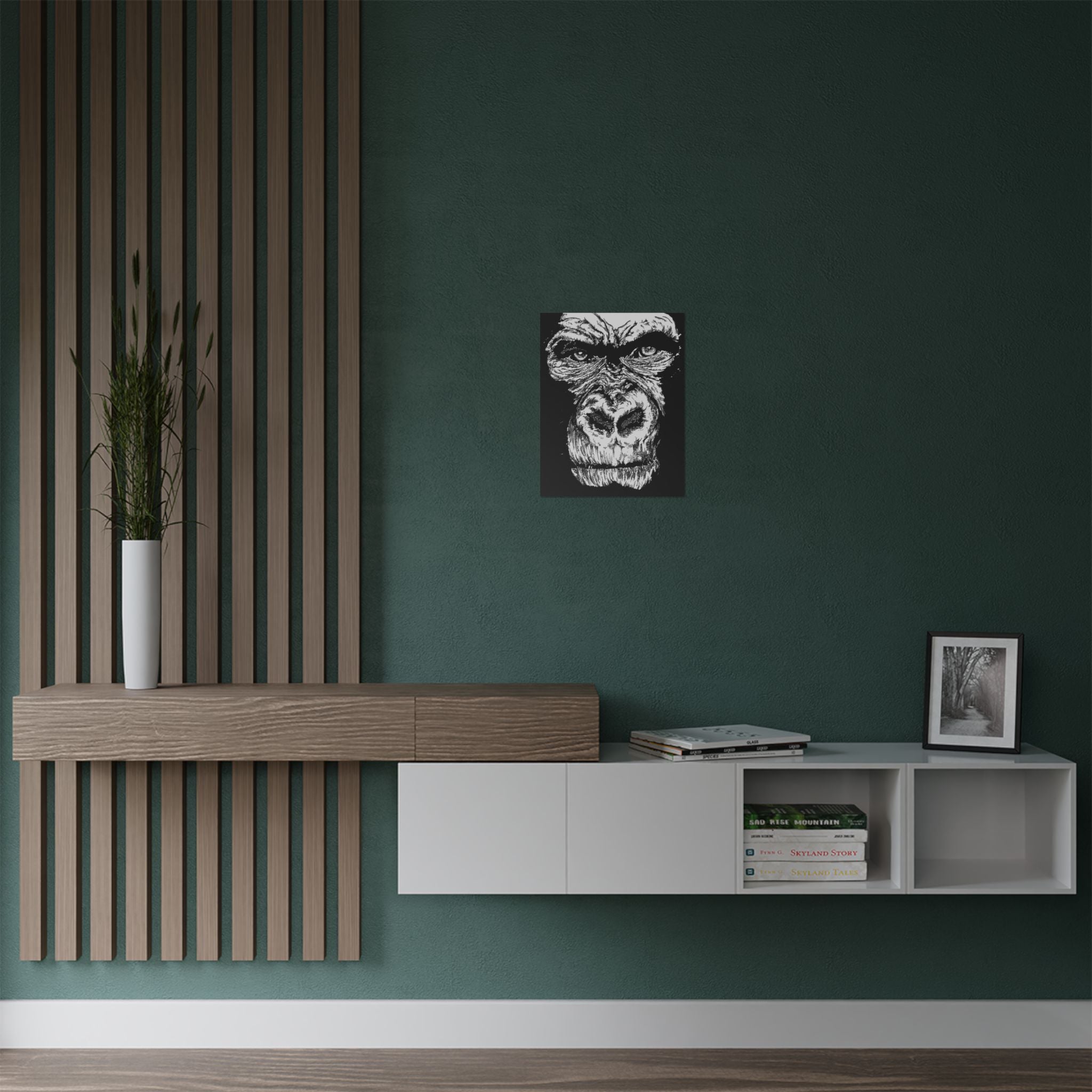 Gorilla Art Satin Poster | Eye-Catching Wildlife Decor