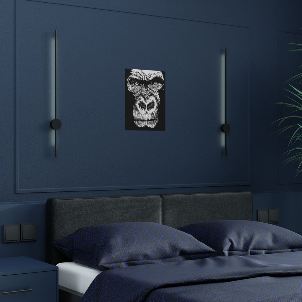 Gorilla Art Satin Poster | Eye-Catching Wildlife Decor