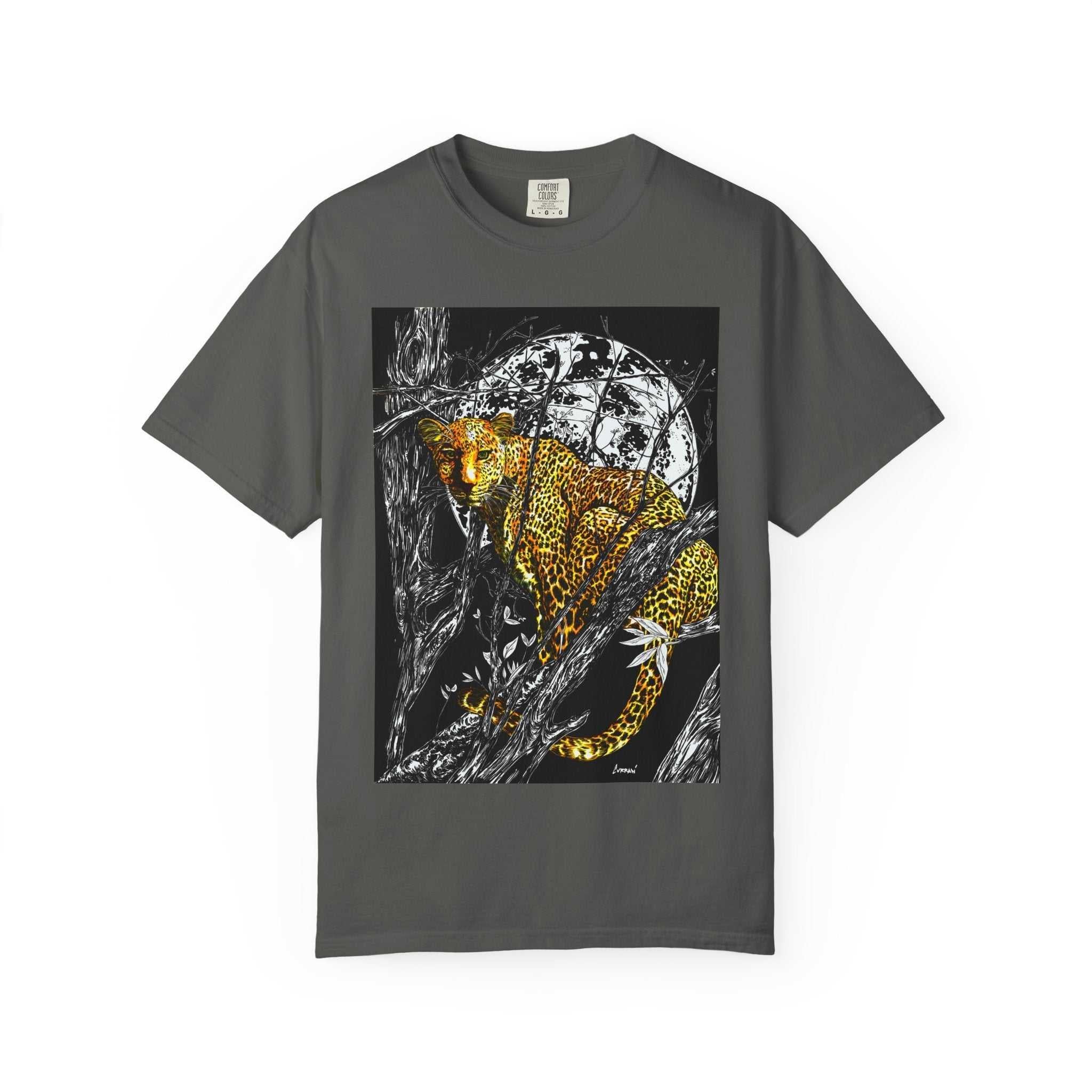 Leopard Unisex Garment-Dyed T-Shirt - Wild Animal Art Tee