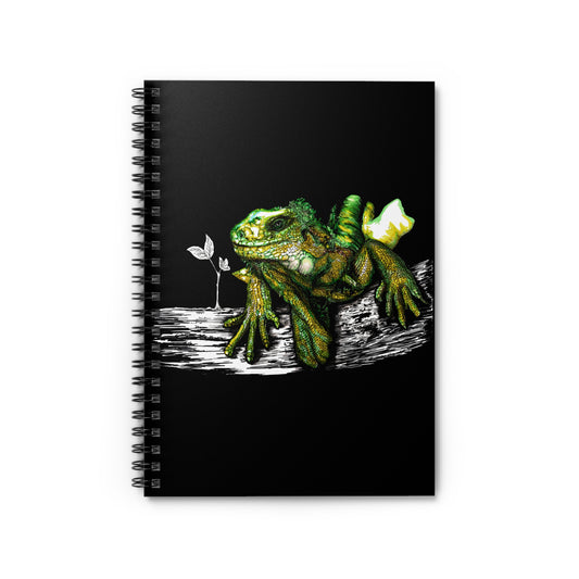 Iguana Spiral Notebook - Ruled Line, Hand Drawn Art Design