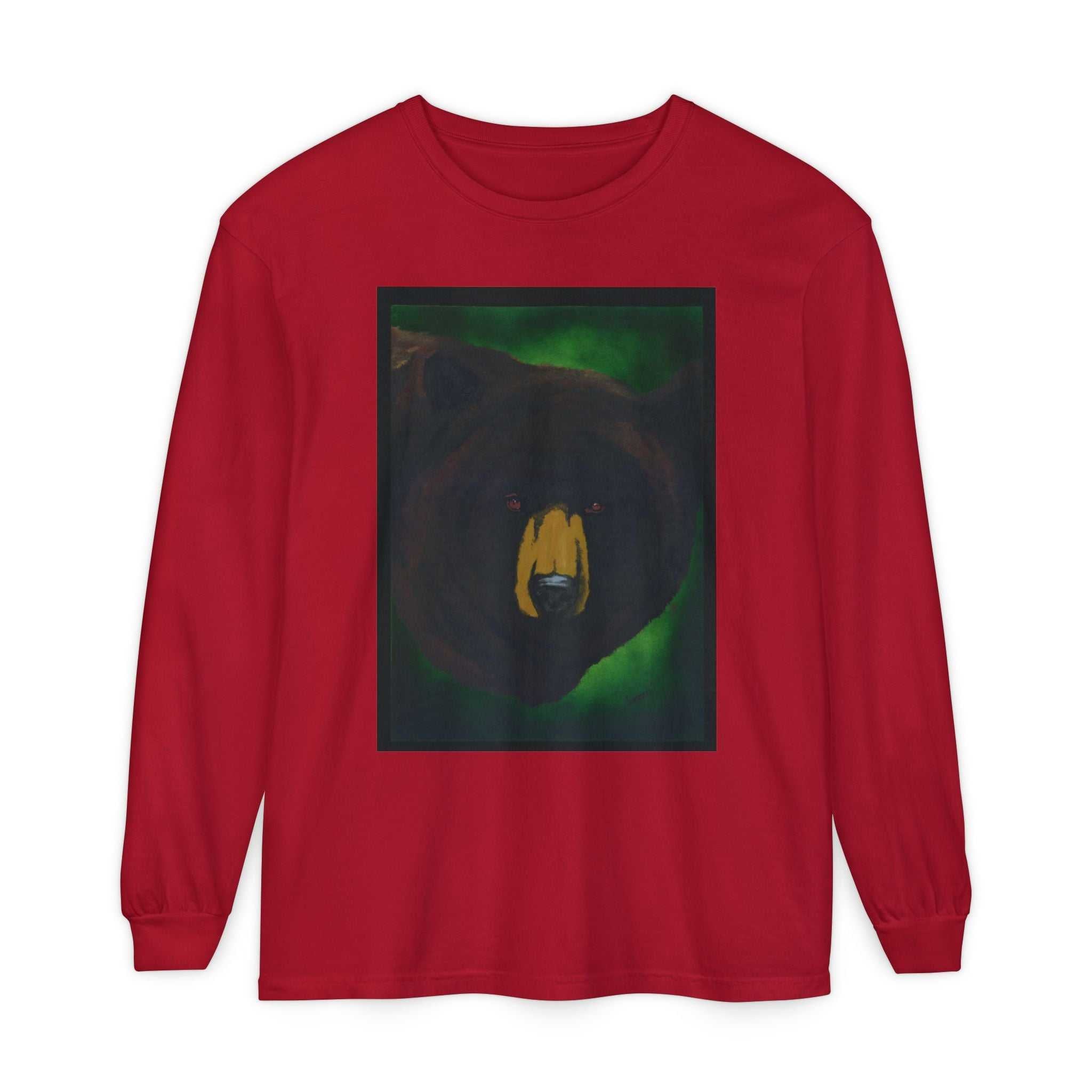 Brown Bear Portrait Long Sleeve Unisex T Shirt