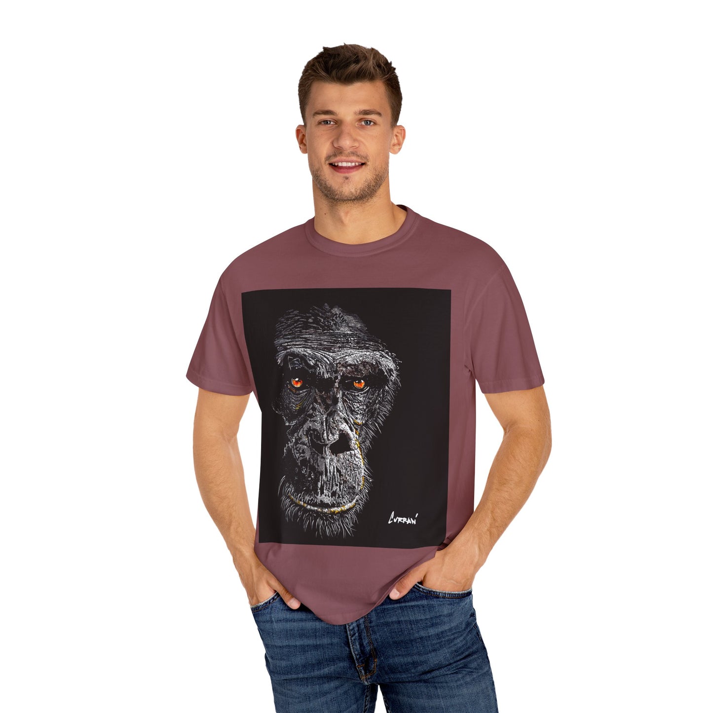 Gorilla Garment-Dyed Art T-Shirt | Unique Unisex Graphic Tee