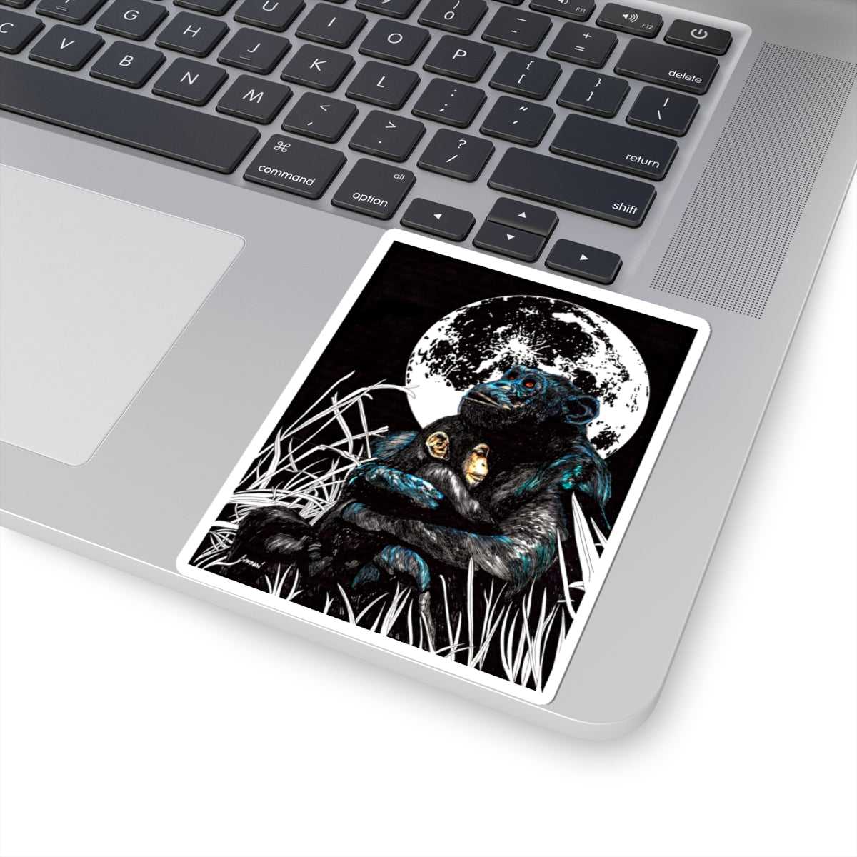 Moonlit Affection Monkey Kiss-Cut Stickers