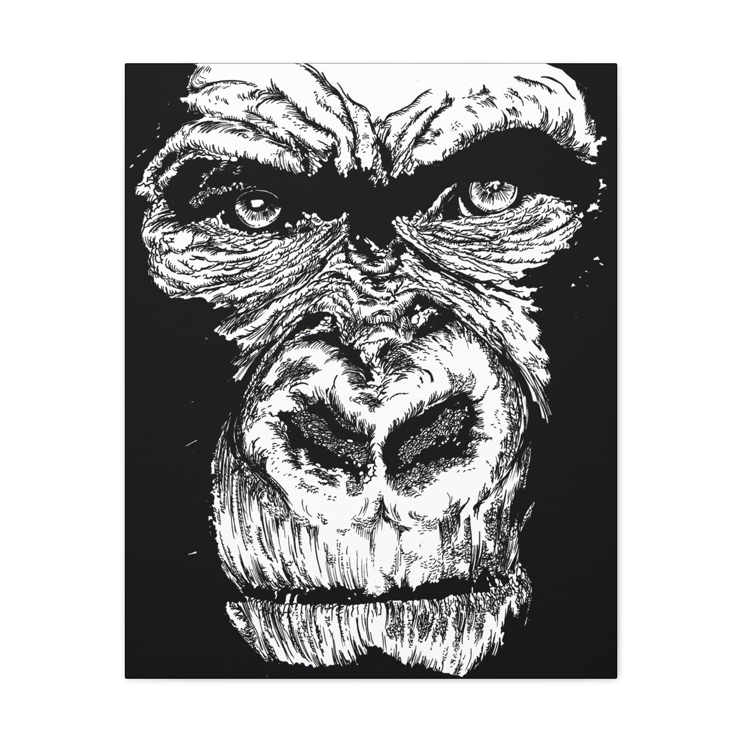 Gorilla Wall Art, Gorilla Print, Hand-Drawn Gorilla