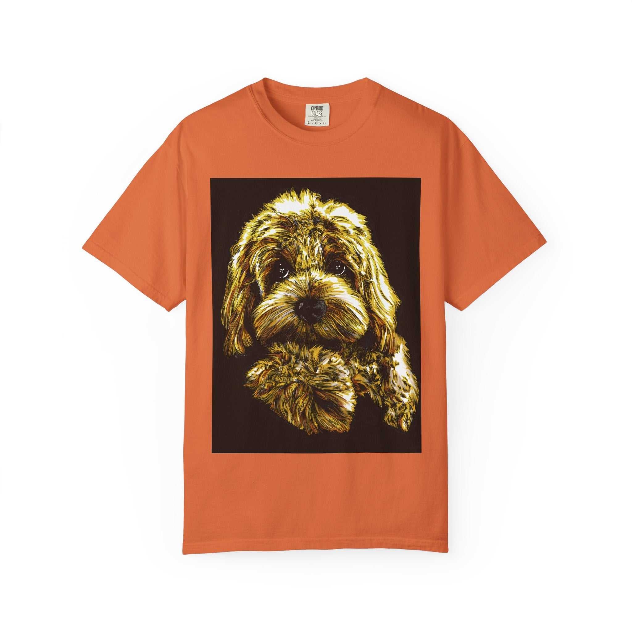 Experience the vibrant colors of our Puppy Color Blast Unisex Garment-Dyed T-shirt and stand out from the crowd. Perfect for all dog lovers!