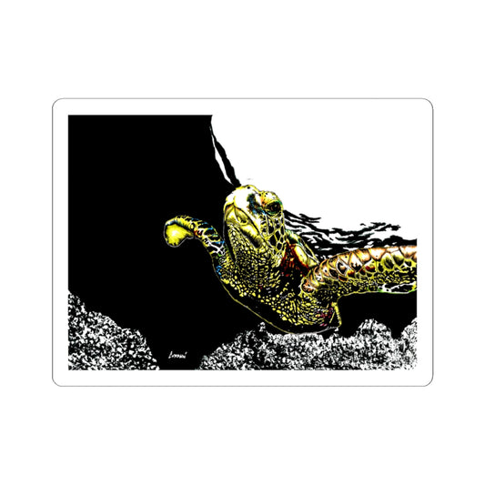 Ocean Turtle Kiss-Cut Stickers | Vibrant Sea Life Decor