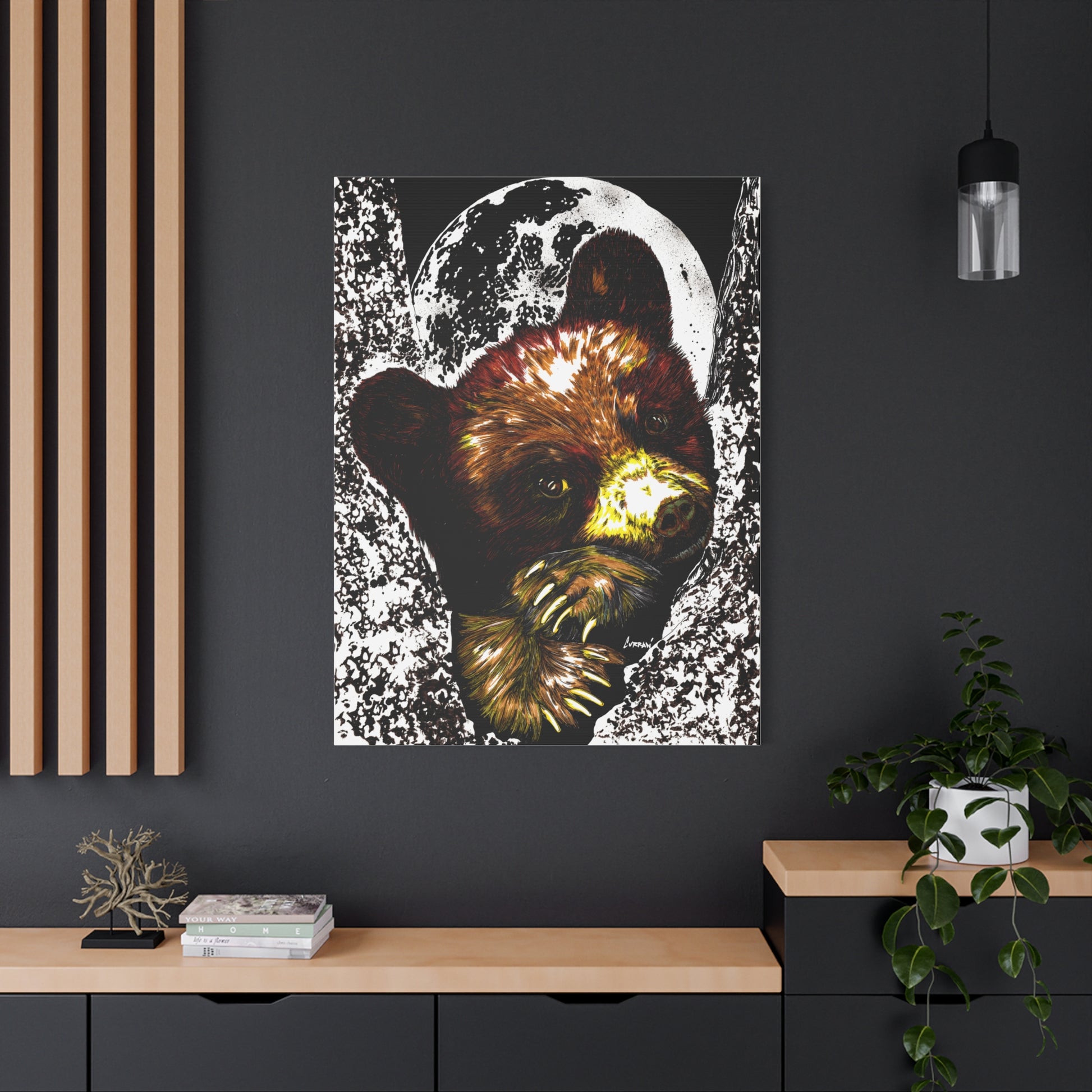 Brown Bear Cub Print of the Original, hand drawn wall art
