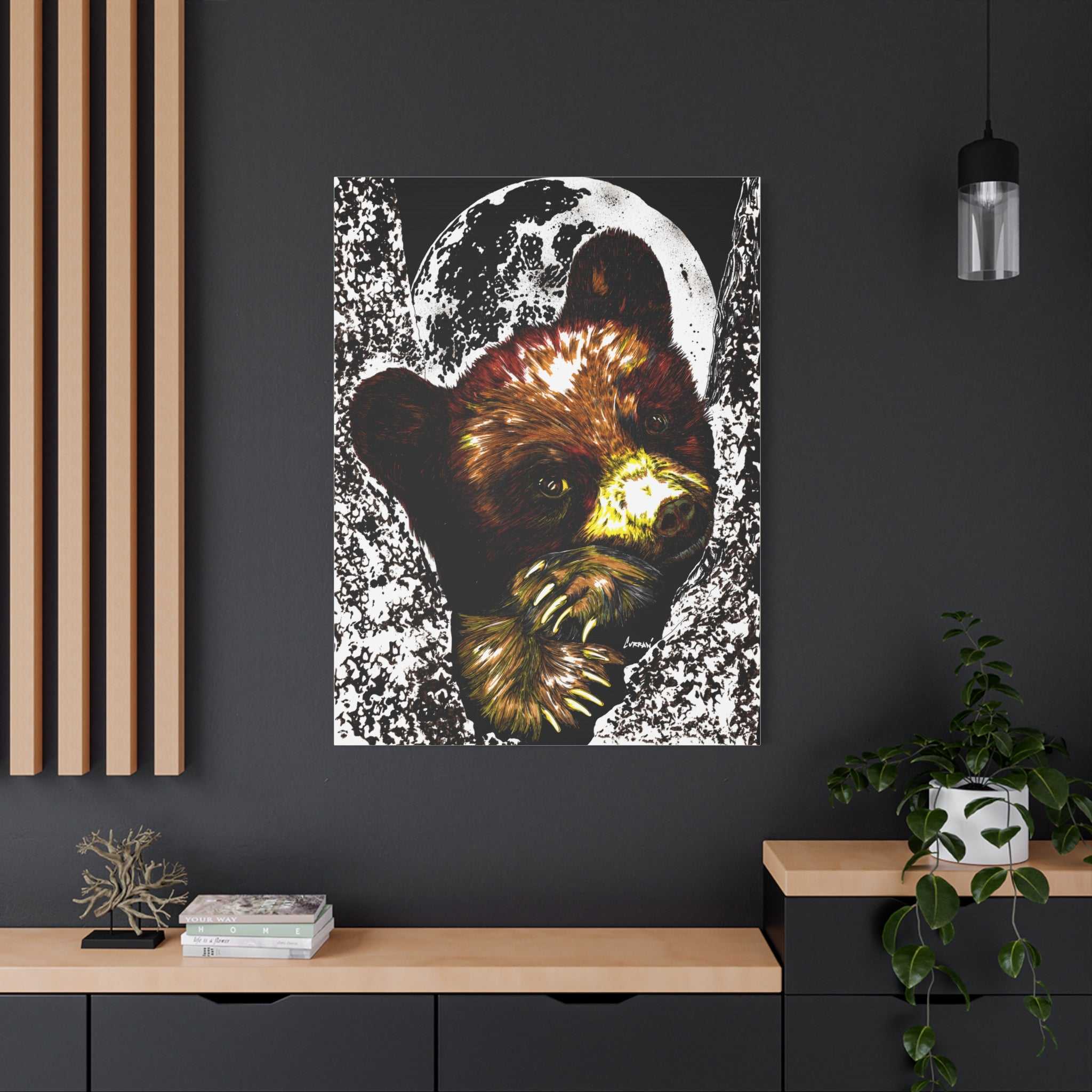 Brown Bear Cub Print of the Original, hand drawn wall art