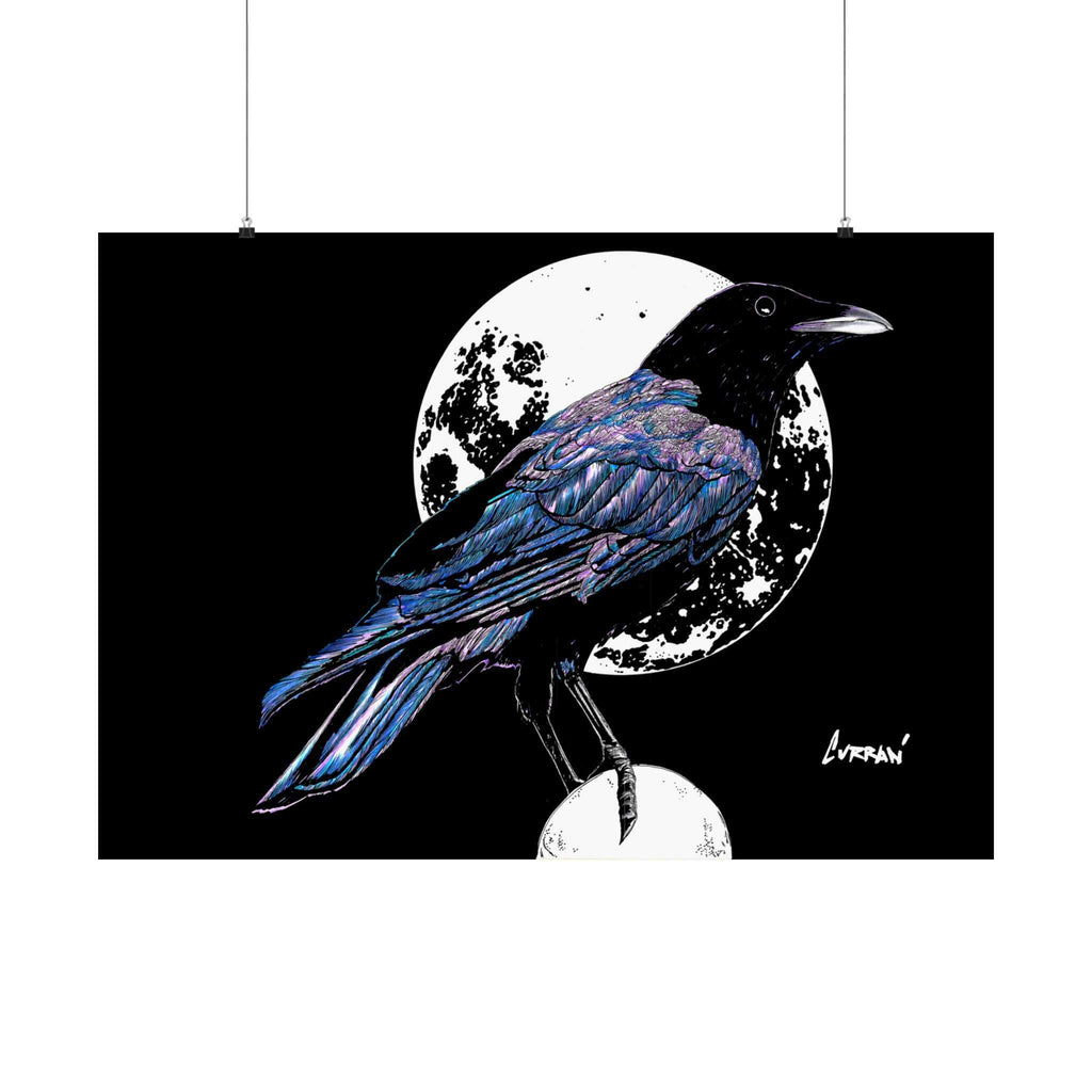 Mystical Crow Satin Poster - 300gsm Art Print