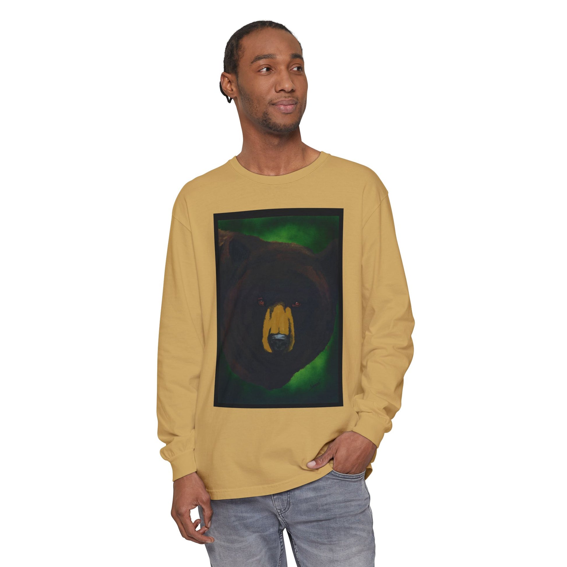 Brown Bear Portrait Long Sleeve Unisex T Shirt