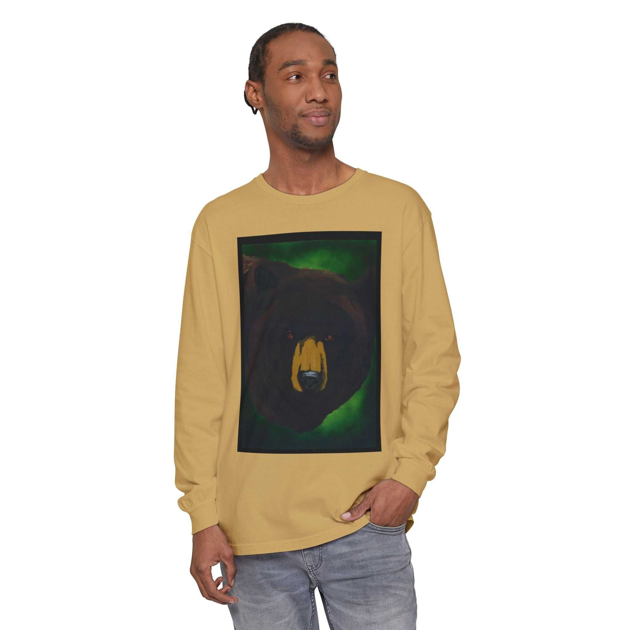 Brown Bear Portrait Long Sleeve Unisex T Shirt