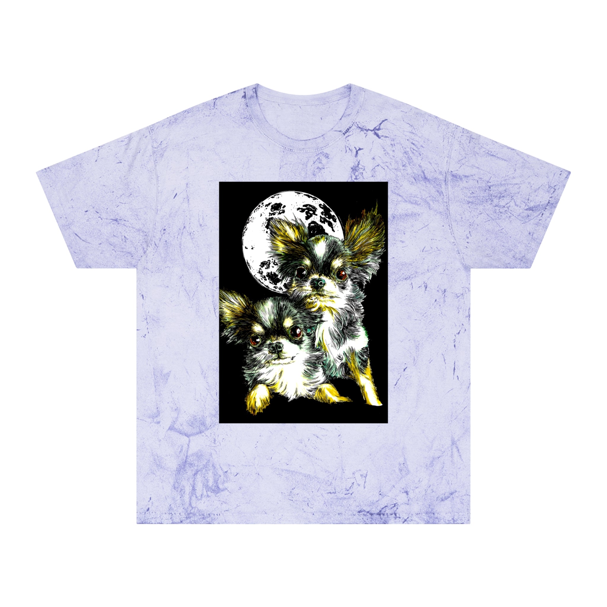 Chihuahua Unisex Color Blast T-Shirt - Moonlit Night Design